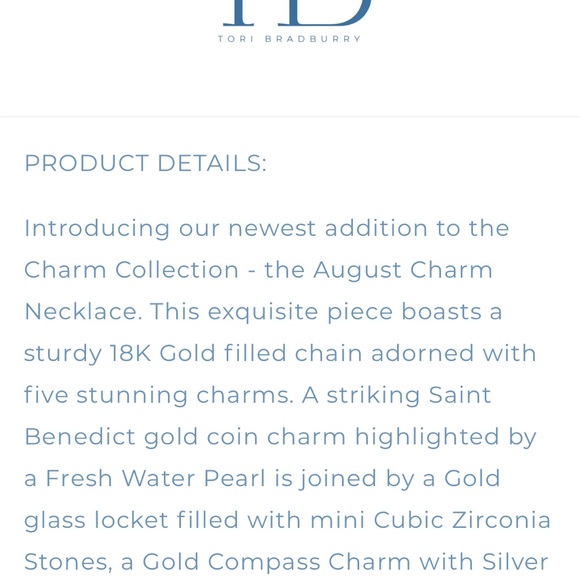 Tori Bradburry 18k Gold Filled Charm Necklace - Picture 14 of 16